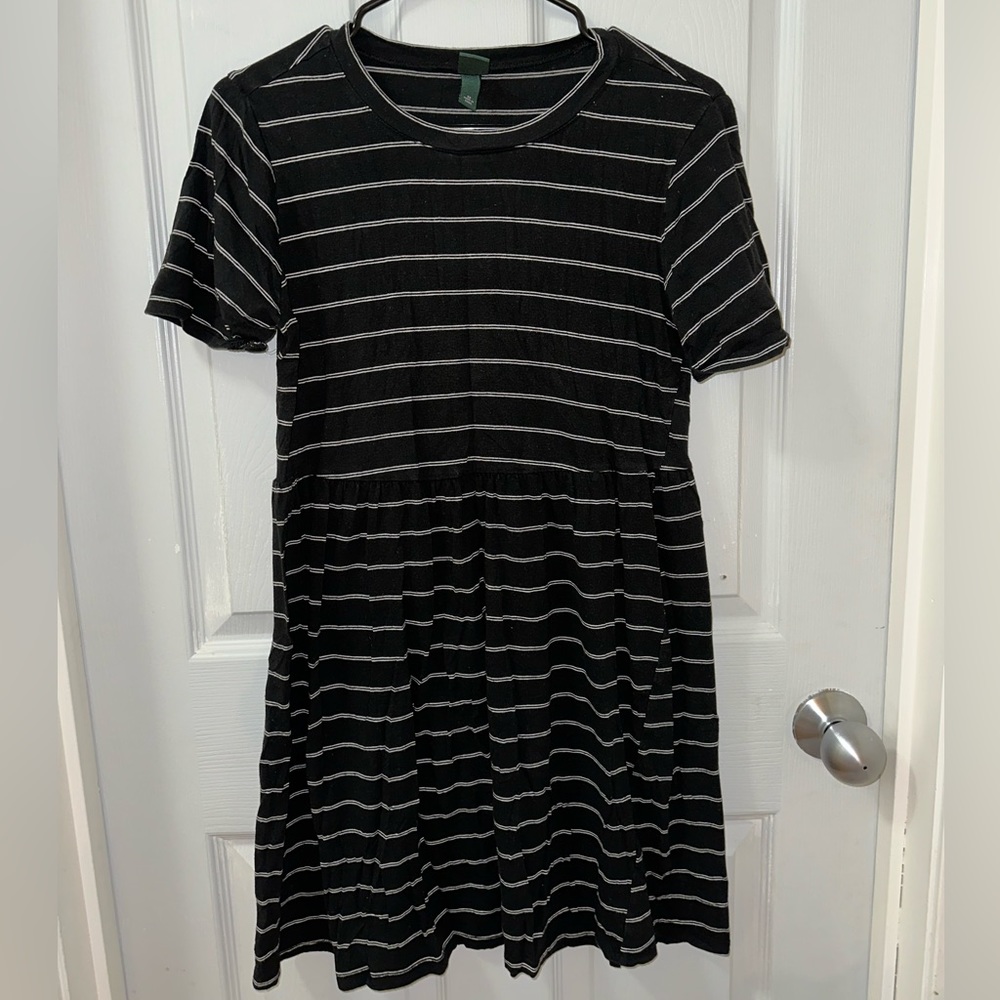 Babydoll striped t shirt dress